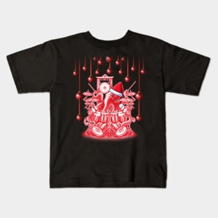 Octopus playing drums merry Christmas Kids T-Shirt